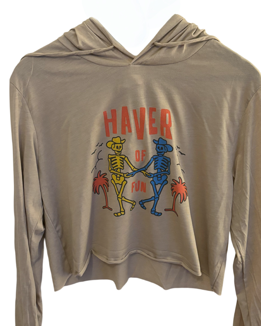 GRATEFUL GROOVE CROP HOODIE